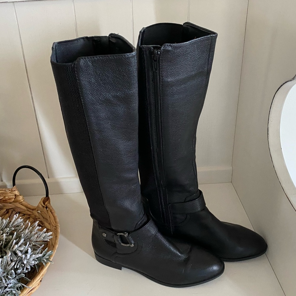 Alex Marie Black Leather Boots